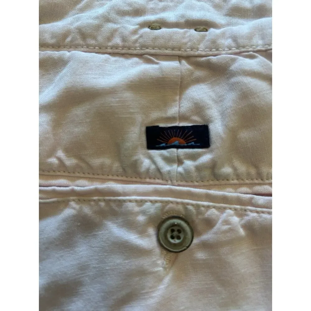 Faherty Shorts Men’s Sz 33 Pink Linen Malibu‎ Beach Stretch Breathable Outdoors
